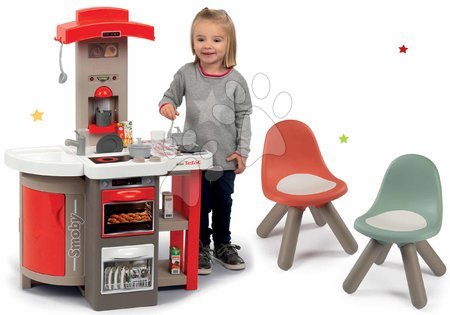 Cucine ordinarie - Set cucina pieghevole Tefal Opencook Smoby rosso con macchina da caffè e frigo