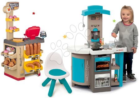 Cocinas infantiles | Página 8 - Juego de cocina plegable Tefal Opencook Bubble Smoby azul con burbujeo mágico y cafetera_1