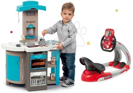 Spielküchensets - Tefal Opencook Bubble Smoby rotes Klappküchenset mit Sound und magischem Sprudeln - 24