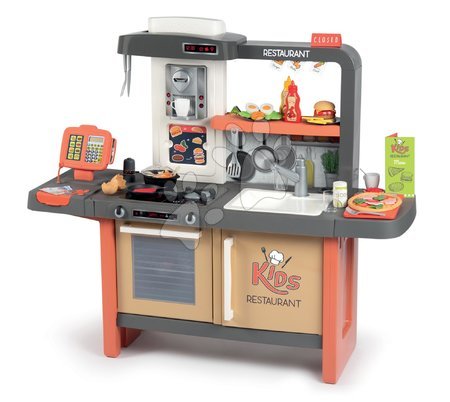 Play kitchen sets - Set restaurant with electronic kitchen Kids Restaurant toilet with bathroom Smoby - 9