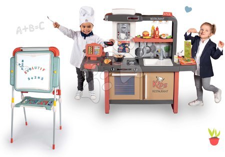 Spielküchensets - Set-Restaurant mit elektronischer Küche Kids Restaurant und ein Zeichenbrett Smoby - 35