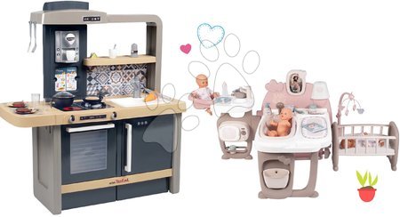 Cocinas para niños sets - Set de cocina electrónica con altura ajustable Tefal Evolutive y casa de muñecas Smoby - 29