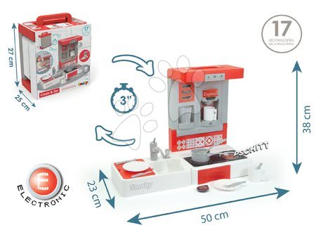 Elektronische Spielküchen - Reiseküche Cook&Go Red Smoby - 5