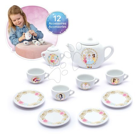 Od 3 do 6 let - Porcelánová čajová souprava Disney Princess Porcelain Set Smoby - 1