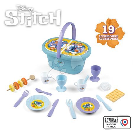 Doplňky do kuchyňky | Strana 2 - Košík s obedovou súpravou a pohármi Stitch Picnic Basket Smoby