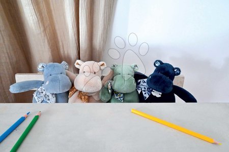 Plush animals - Plyšový hrošík so šatkou Hippo Bandana Soft Blue Histoire d’ Ours - 2