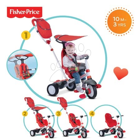 Tříkolky od 10 měsíců - Tříkolka Fisher-Price Charisma Touch Steering smarTrike - 5