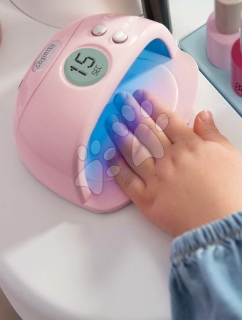 Pipereasztalok gyerekeknek - Manikűr készlet elektronikus UV lámpával My Beauty Nail Set Smoby  - 5