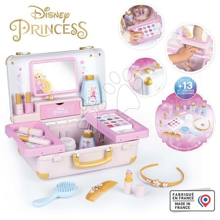 Detské práčky - Set práčovňa s práčkou s predným plnením a kozmetický stolík Princezné Wash&Clean Laundry Smoby - 3