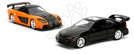 Játékautók és járművek - Kisautók Honda Civic Coupe és Han´s Mazda RX-7 Fast & Furious Twin Pack Jada - 1