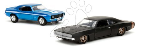 Modely - Autíčka Chevrolet Camaro 1969 a Dodge Charger Wide Body 1968 Fast & Furious Twin Pack Jada - 2