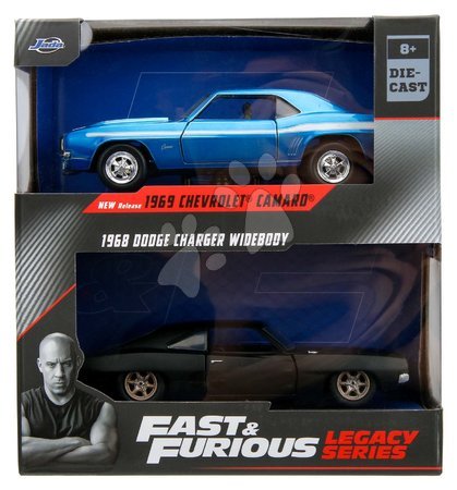 Modely - Autíčka Chevrolet Camaro 1969 a Dodge Charger Wide Body 1968 Fast & Furious Twin Pack Jada - 6