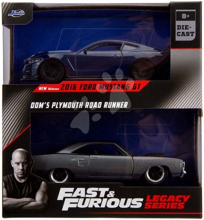 Modele machete - Mașinuță Ford Mustang a Plymouth Road Runner Fast & Furious Twin Pack Jada - 7