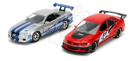 Fast & Furious - Voitures Mitsubishi Lancer Evolution IX et Nissan Skyline GTR R34 Fast & Furious Twin Pack Jada