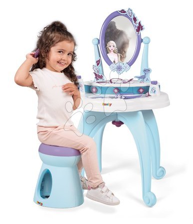 Hry na profese - Kosmetický stolek a taburetka Frozen Hairdresser 2in1 Smoby_1