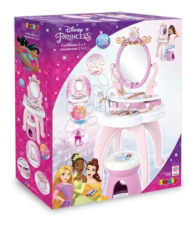 Machines à laver pour enfants - Set de buanderie avec machine à laver à chargement frontal et coiffeuse Princess Wash&Clean Laundry Smoby - 37