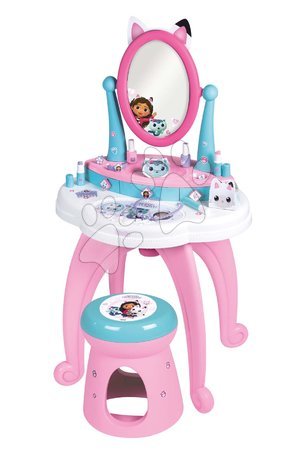 3 - 6 years - Kozmetický stolík s otáčateľným zrkadlom a stoličkou Gabby Dressing Table 2v1 Smoby