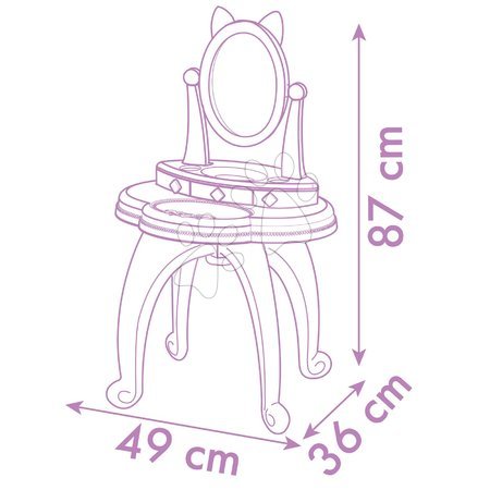 Kosmetiktische Sets - Set kosmetischer Tisch und verspielte Köchin  Gabby Dressing Table 2v1 Smoby - 7