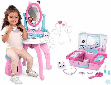 3 - 6 years - Set cosmetic table with suitcase Gabby Dressing Table 2in1 Smoby