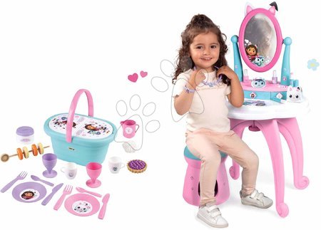 Pretend play sets | Page 2 - Set cosmetic table with basket Gabby Dressing Table 2in1 Smoby