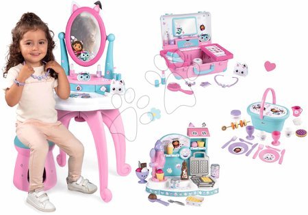 Od 3 do 6 let od výrobce Smoby - Set kosmetický stolek s židlí Gabby Dressing Table 2v1 Smoby