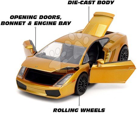 Játékautók és járművek - Kisautó Lamborghini Gallardo Fast&Furious Jada - 13