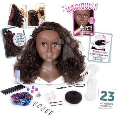 Smoby - Tête à coiffer pour coiffeuse avec des cheveux bruns My Beauty Styling Head Smoby