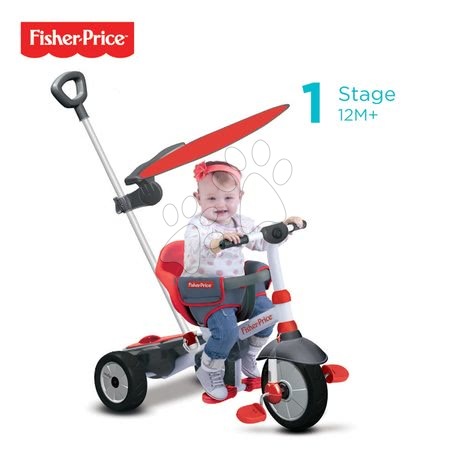 Tříkolky od 10 měsíců - Tříkolka Fisher-Price Charm Plus Touch Steering smarTrike - 3