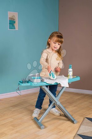 Hry na domácnost - Žehlicí prkno se žehličkou Ironing Board Steam Iron Smoby - 11