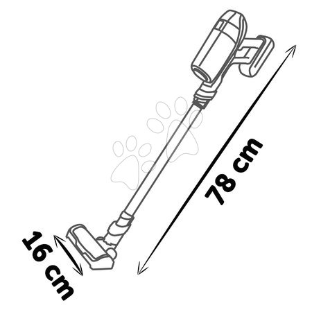 Detské tyčové vysávače - Tyčový vysávač elektronický Rowenta X Force Flex Vacuum Cleaner Smoby - 3