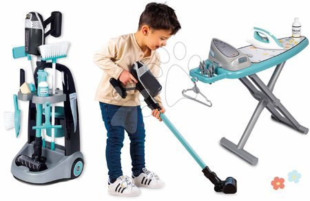 Juguetes de profesiones y oficios | Página 4 - Set de carrito de limpieza con tabla de planchar Rowenta Trolley Smoby