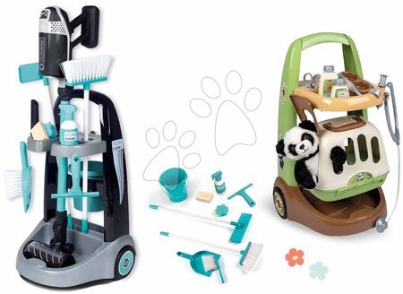 Juguetes de profesiones y oficios | Página 4 - Set de carrito de limpieza y carrito veterinario Rowenta Trolley Smoby