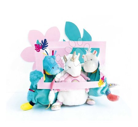 Plyšové hračky | Strana 11 - Plyšový jednorožec na loutkové divadlo Unicorn Hand Puppet Doudou et Compagnie_1