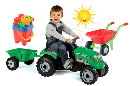 Tretfahrzeuge Sets für Kinder - Trettraktor-Set Claas Farmer XL Frog Smoby - 20