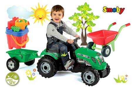 Tretfahrzeuge Sets für Kinder - Trettraktor-Set Claas Farmer XL Frog Smoby - 21