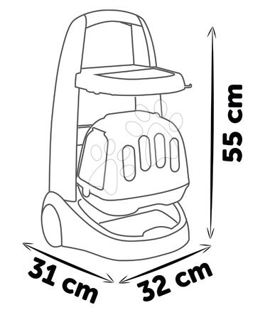 Medical carts for kids - Zverolekársky vozík s kufríkom Veterinary Animal Care Trolley Smoby - 3