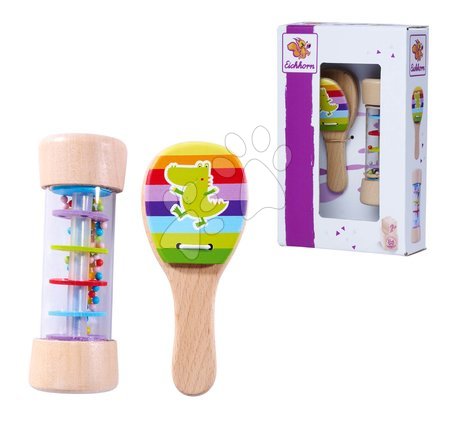 Musical toy instruments - Wooden Musical Instruments Music Set Rattle Eichhorn - 1