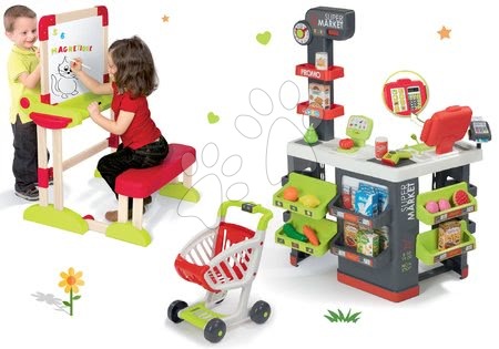 Obchody pro děti sety - Set obchod s vozíkem Supermarket Smoby - 54