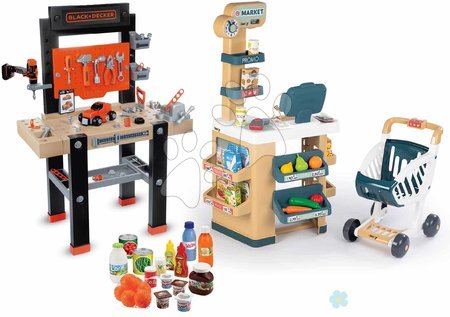 3 - 6 years - Store and workshop with the Market Smoby drill