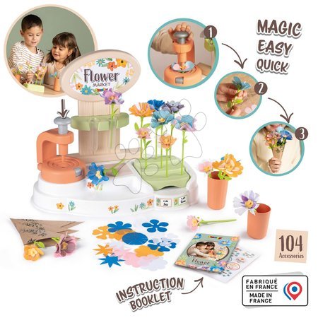 Play kitchen sets - Set electronic kitchen with bubbling Tefal Studio Kitchen XL Bubble 360° and flower shop Smoby - 9