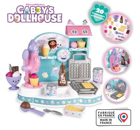 Play kitchen sets - Set kuchynka elektronická a kozmetický stolík Gabby Tefal French Touch Bubble Smoby - 21