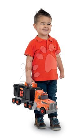 Atelier pour enfants - Set de table de travail avec grue fonctionnelle Black&Decker Bricolo Builder et camion Smoby - 5