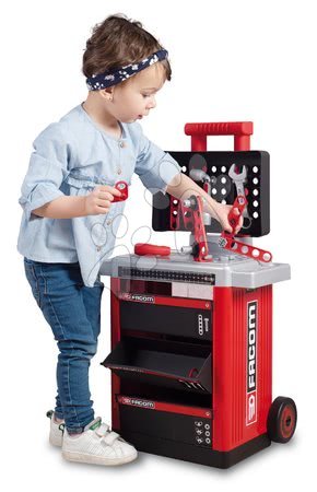 Atelier pour enfants - Table de travail Facom Workshop Cart Smoby - 4