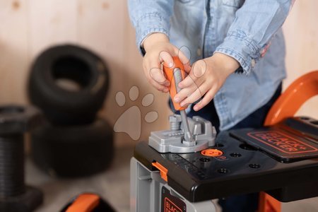 Kinderwerkstatt - Faltbare Werkstatt auf Rädern Bricolo Devil Workmate 3in1 Black&Decker Smoby - 7