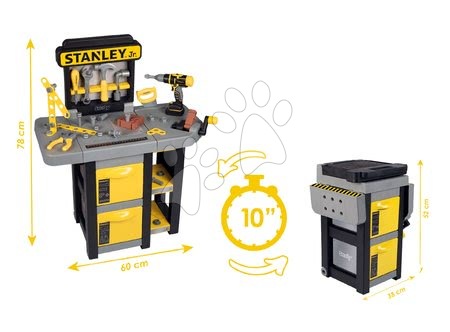 Workbench playsets - Folding workbench Stanley Open Bricolo Workbench Smoby - 5