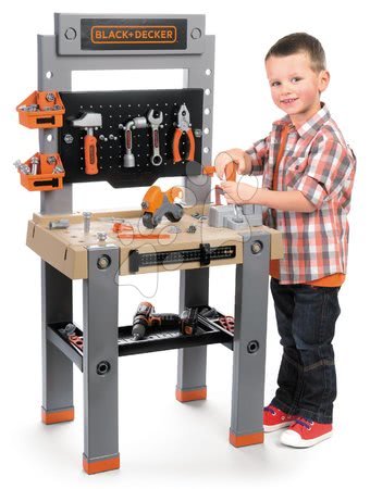 Játék szerelőasztalok - Szerelőműhely mechanikus fúróval Black&Decker Smoby - 2