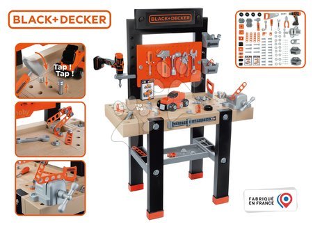 Pracovní dětská dílna - Pracovní dílna s mechanickou vrtačkou Black&Decker Bricolo Center Workbench Smoby - 4