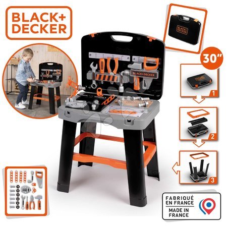 Pracovní dětská dílna - Pracovní dílna v kufříku 2v1 Bricolo Smart Workbench Black&Decker Smoby - 2