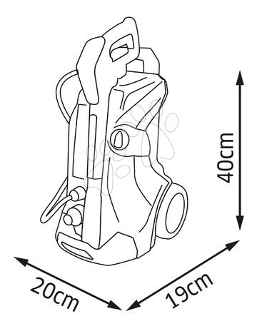 Detské upratovacie vozíky - Vozík s vysokotlakovým čističom Karcher High Pressure Trolley K4 Smoby - 21