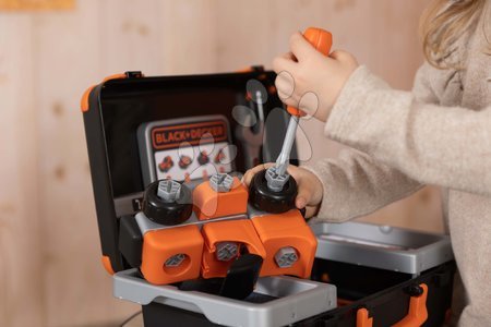 Pracovná detská dielňa - Pracovný kufrík Bricolo Box Black&Decker Smoby - 9